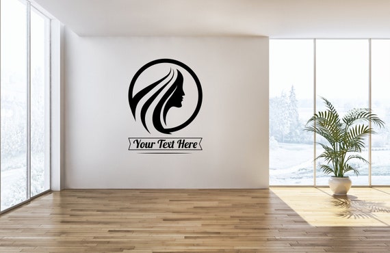 Custom Hair & Beauty Salon Shop. Wall/Window Shop art, vinyl decal sticker. Various colours and size options.(#345)
