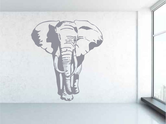 Elephant. Vinyl wall sticker decal art. Any colour and a choice of sizes.(#54)