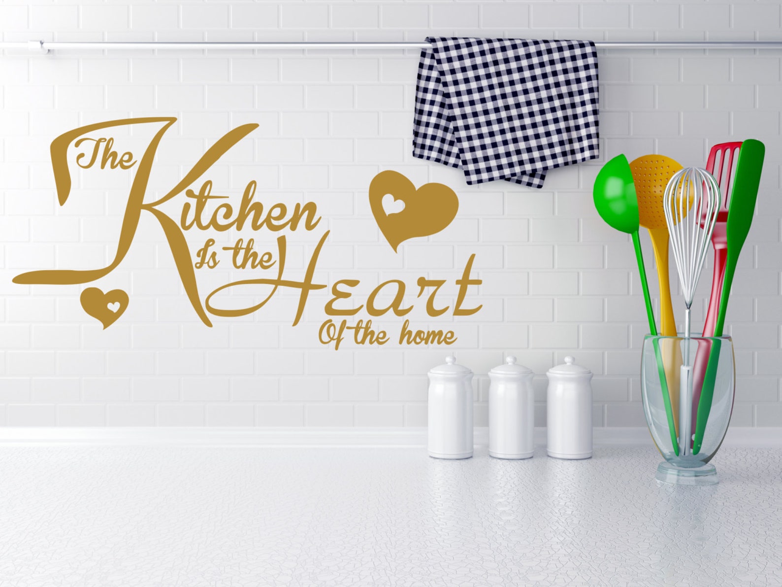 The Kitchen is the Heart of the Home. Removable Wall Art | Etsy