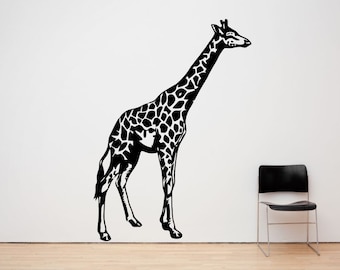 Giraffe. Vinyl wall sticker decal art. Any colour and a choice of sizes.