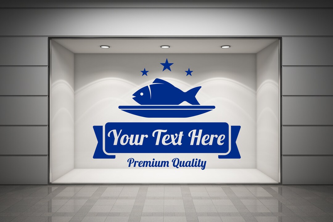 Custom Fish, Sea Food, Fish & Chip, Fishmonger Shop Wall/window Shop