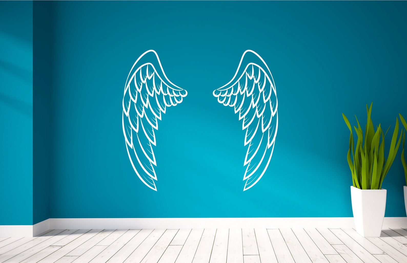 Angel Wings Vinyl wall sticker decal art. Any colour and a | Etsy