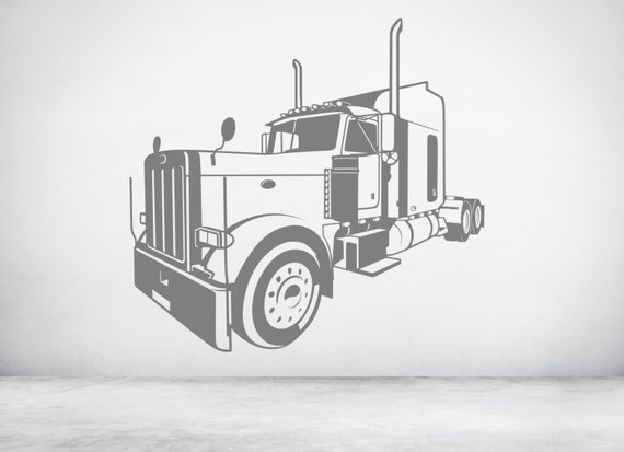 American Truck. Vinyl wall art decal sticker quote. Any color & size. (#99)