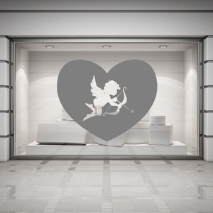 Amor & Herz Valentinstag Wand/Fenster Sticker. Jede Farbe und Größe.