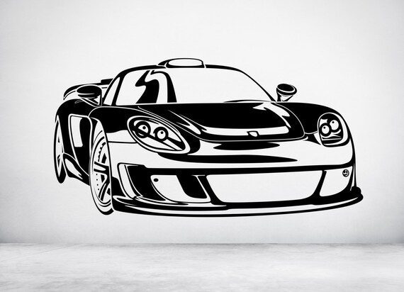 Porsche Carrera GT. Vinyl wall art decal sticker. Any color and size. (#51)