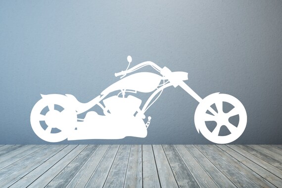 Easy Rider Style Motorcycle, Motorbike. Chopper,Vinyl wall art decal sticker. Any color and size.(*96)