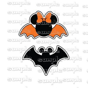 DISNEY World Disneyland Halloween Bat 2 pc Premade Scrapbook Page Paper Piece die cut Embellishments