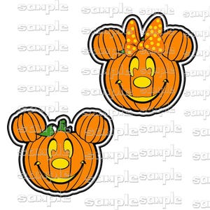 DISNEY Halloween Pumpkins 2 pc q Premade Scrapbook Page Paper Piece die cut Embellishments