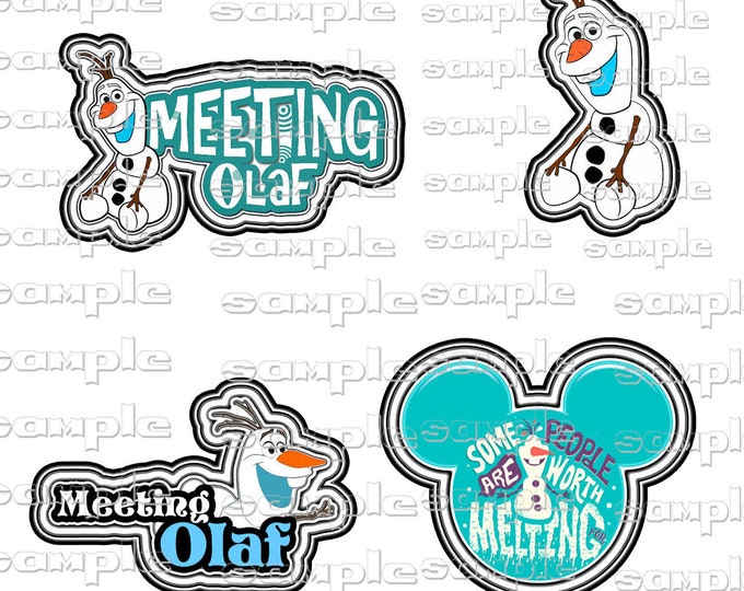 Disney Frozen Olaf 4 Pc Qqqy Scrapbook Embellishment Paper Die Cut Page ...