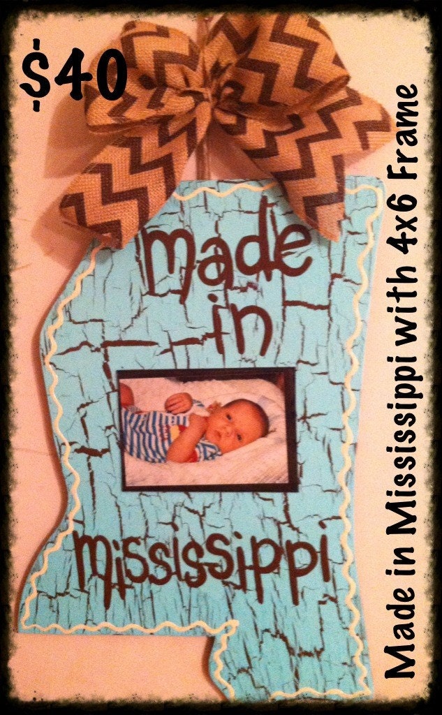 Mississippi Picture Frame Etsy