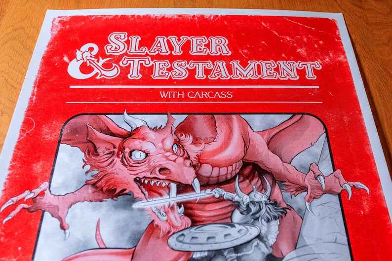 Slayer 1980s Dungeons & Dragons player's manual gig Etsy