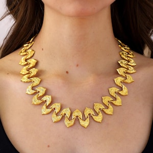 Awe Inspiring Vintage Ilias Lalaounis 22k Gold Ivy Leaf Necklace