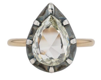 Georgian Revival Rose Cut Diamond Collet Engagement Ring