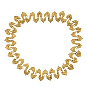 Awe Inspiring Vintage Ilias Lalaounis 22k Gold Ivy Leaf Necklace