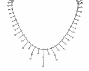 Mid Century Sputnik Starburst Diamant Choker Halskette