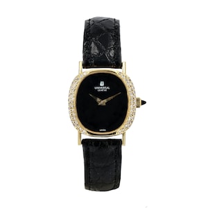 Universal Geneve Swiss Mechanical 18k Gold & Diamond Watch