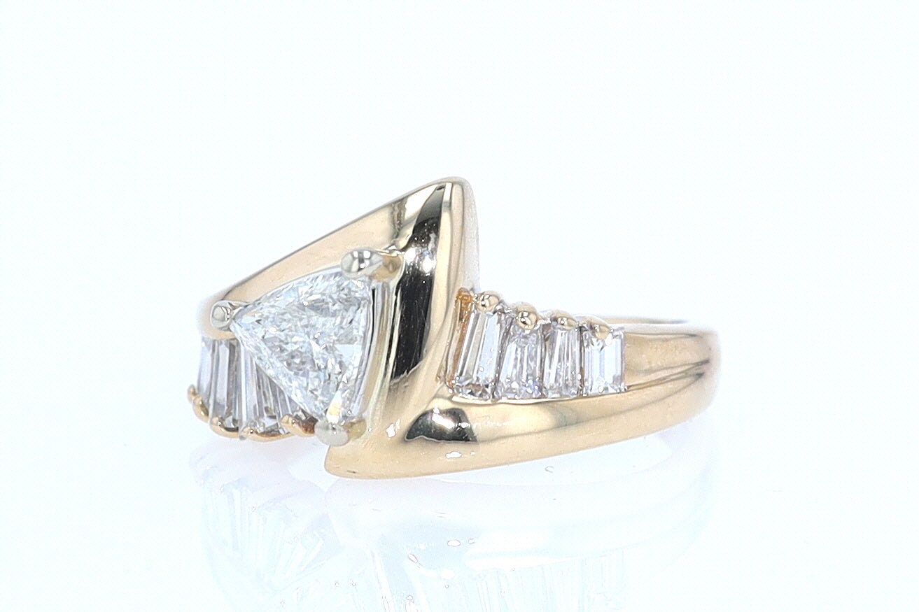 Star Trek Trillion Diamond Engagement Ring Etsy