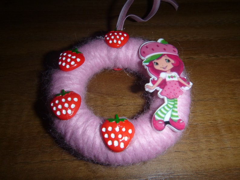Strawberry Shortcake Ornament Christmas Ornament Mini Wreath Ornament