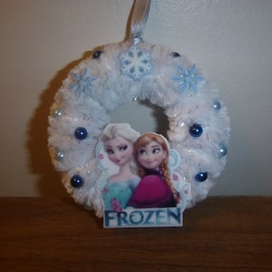 Frozen Inspired Ornament / Christmas Ornament / Mini Wreath Ornament / Disney Inspired Ornament