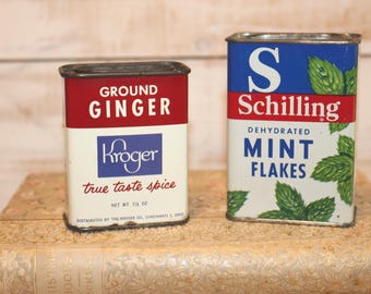Vtg Schilling Spice Tin or Cardboard Box, Your Choice // Many