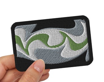 Agender Patch - Trippy Agender Pride Flag - Ferro psichedelico su - Patch ricamata Queer - Accessori LGBTQ