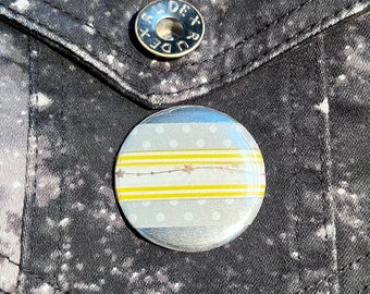 Spilla Demigender - Pulsante bandiera orgoglio - Pin Queer - Nastro Washi Pin Pinback Pulsante LGBTQ - Pulsante Demigender - Regalo fatto a mano