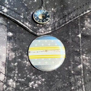 Demigender Pin - Pride Flag Button - Queer Pin - Washi Tape Pin Pinback Button LGBTQ - Demigender Button - Handmade Gift
