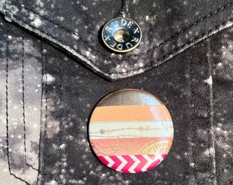 Lesbian Pin - Stolz Flagge Button - Queer Pin - Washi Tape Pin LGBTQ - Lesbian Button - Handgemachtes Geschenk