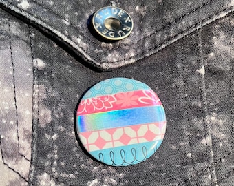 Trans Pin - Pulsante bandiera orgoglio - Pin Queer - Nastro Washi Pin Pinback Pulsante LGBTQ - Pulsante Transgender - Regalo fatto a mano