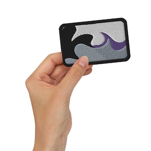 Parche demisexual - Bandera Trippy Demi Pride - Hierro bordado psicodélico - Estética punk queer - Para chaquetas Bolsas Sombreros - Orgullo LGBTQ