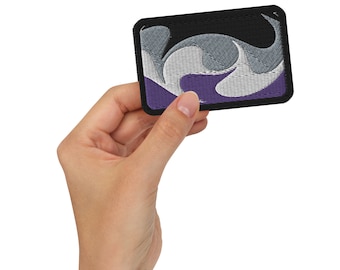 Asexual Patch - Trippy Ace Pride Flag - Psychedelic Embroidered Iron On - Queer Punk Aesthetic - For Jackets Bags Hats - LGBTQ Pride