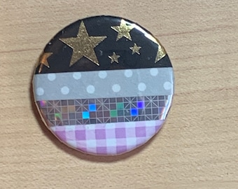 Asessuale orgoglio Washi Tape Pin Pinback Button LGBTQ