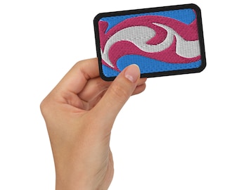 Trans Patch - Trippy Pride Flag - Psichedelico Ricamato Iron On - Queer Punk Aesthetic - Per Giacche Borse Cappelli - LGBTQ Pride
