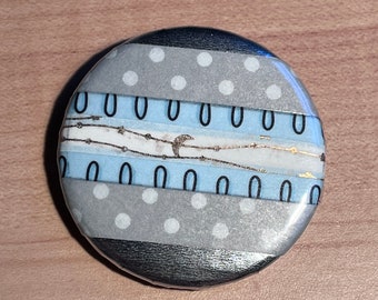 Demiboy Pride Washi Tape Pin Pinback Button LGBTQ