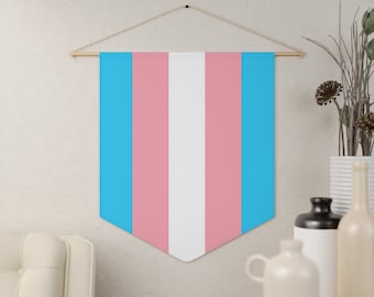 Trans Flag - Transgender Pride Banner - LGBT wall hanging - Queer Home Decor