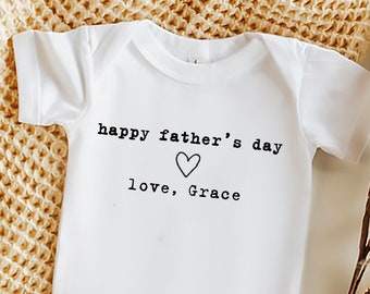Baby Onesie® zum ersten Vatertag, personalisiertes Bodysuit-Geschenk