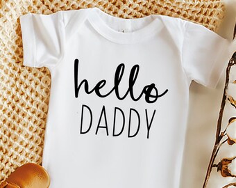 Body para bebé "Hola papá", regalo para anunciar el embarazo, body para anunciar la llegada del bebé al esposo.