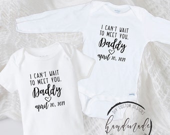 Daddy Reveal Onesie®, Schwangerschaftsankündigung, Custom Baby Onesie®