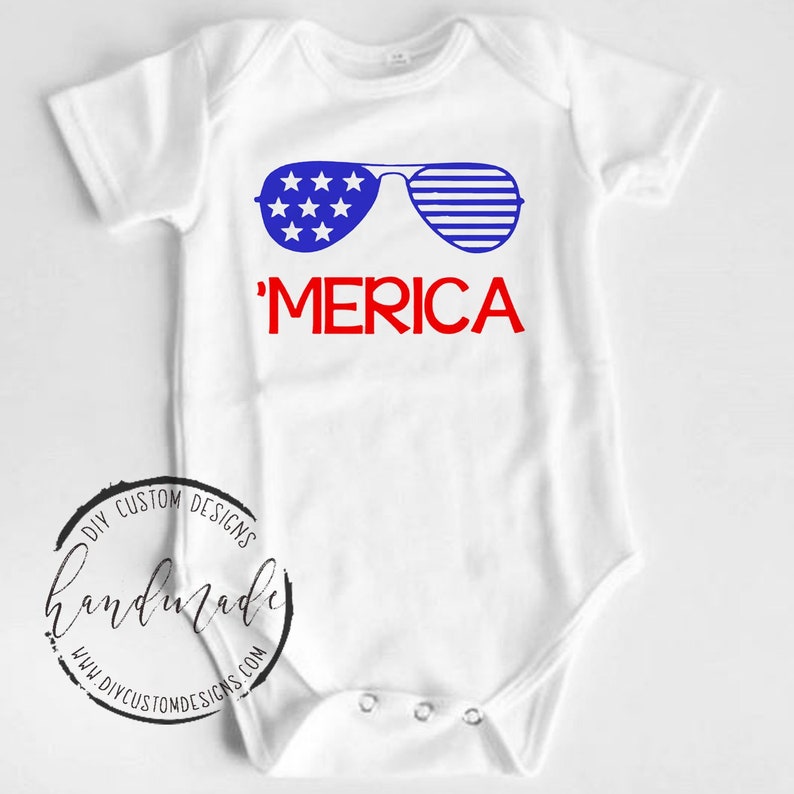 American Memorial Day Newborn Baby Romper Bodysuit Long Sleeve Clothes Outfits
