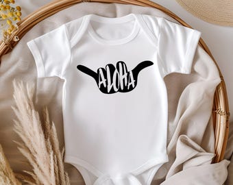 Aloha Baby Body®, Hawaiian Surfer Junge Mädchen Baby Body, Beach Island Style Neugeborenen Outfit