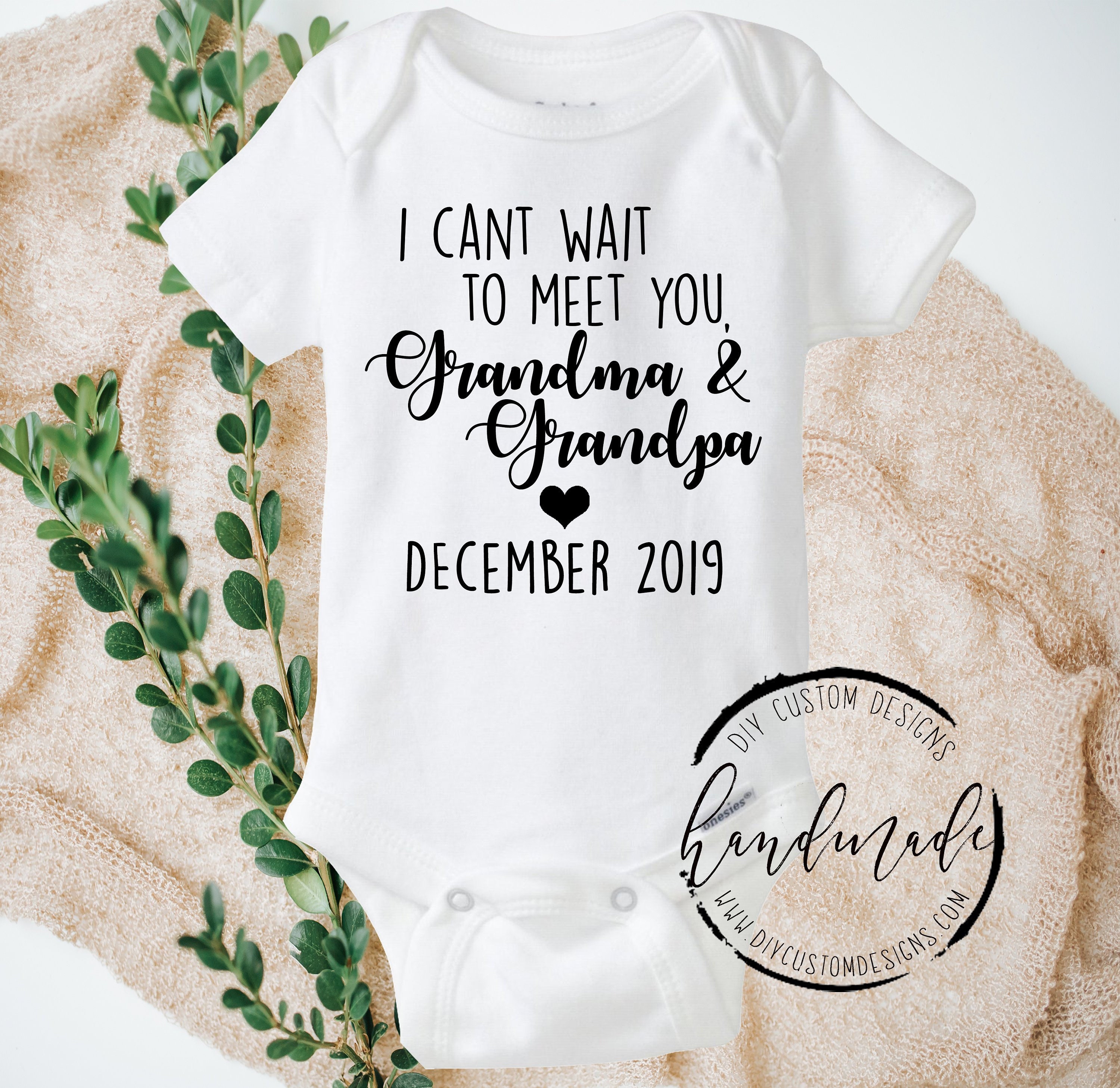 grandparent onesie announcement