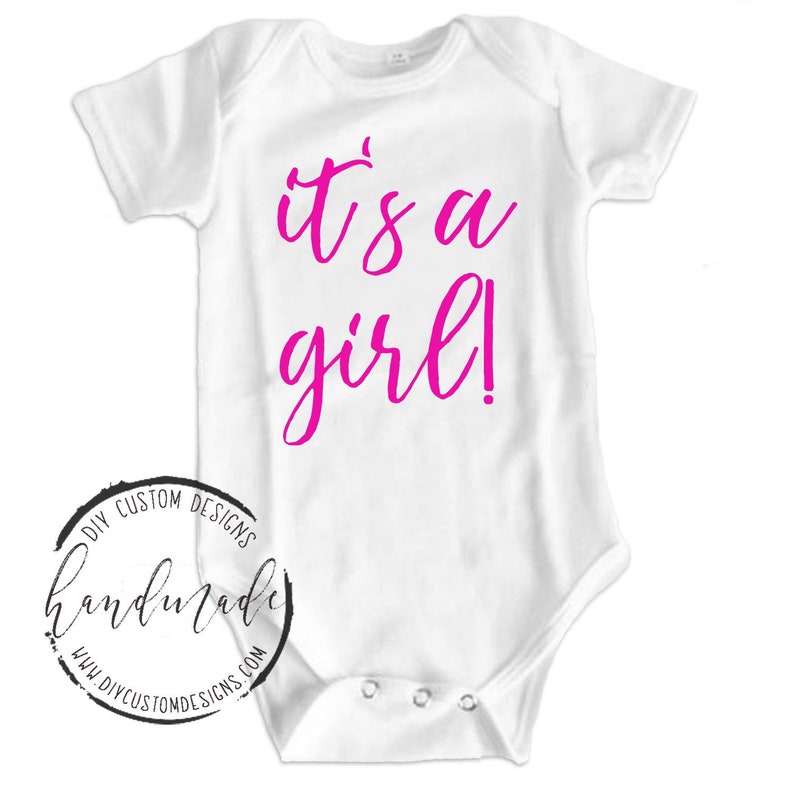 It's a Girl Gender Reveal Baby Onesie® Baby Announcement Etsy
