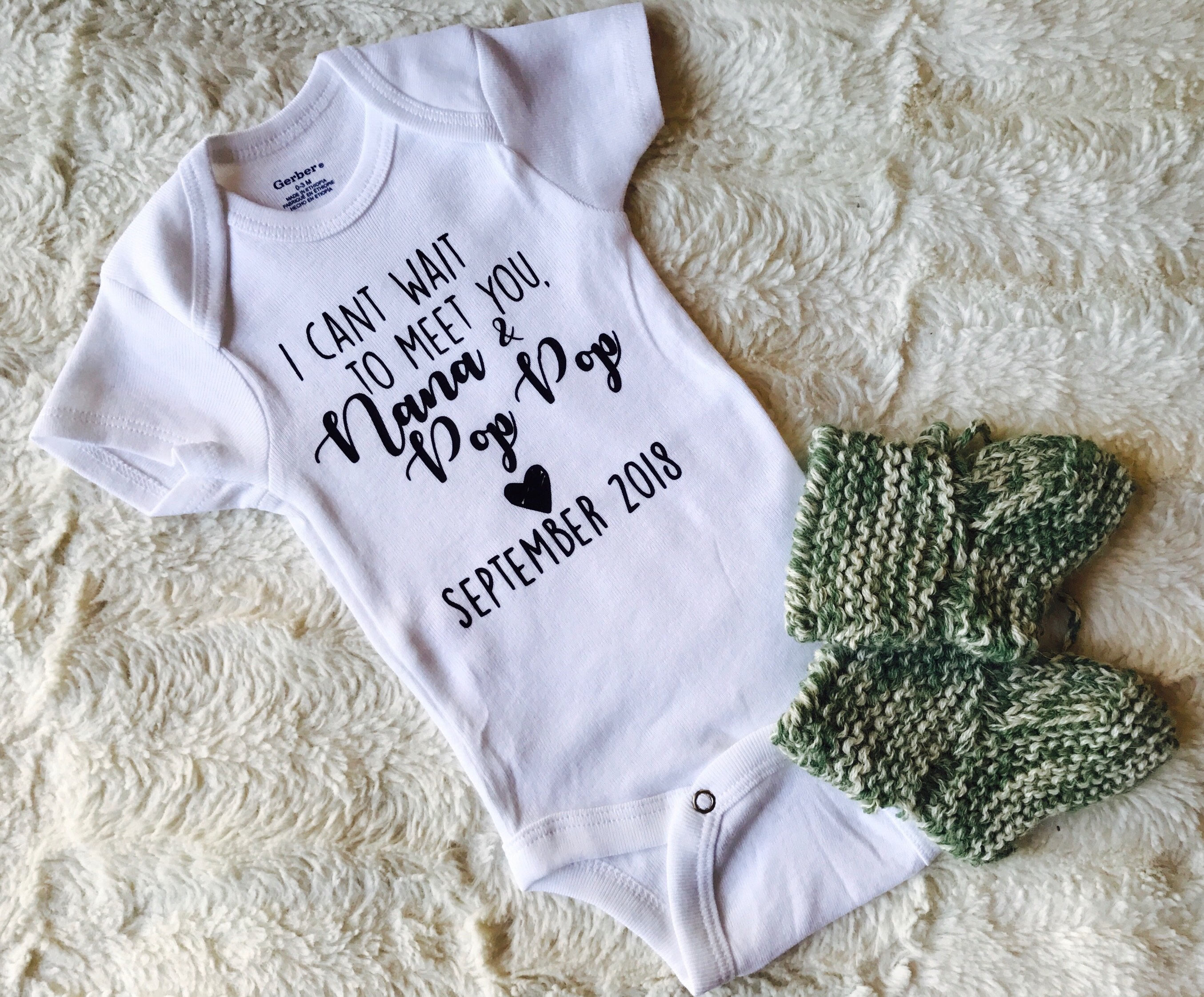 baby announcement onesie for grandma