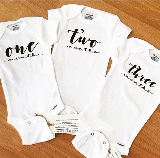 monthly baby onesies