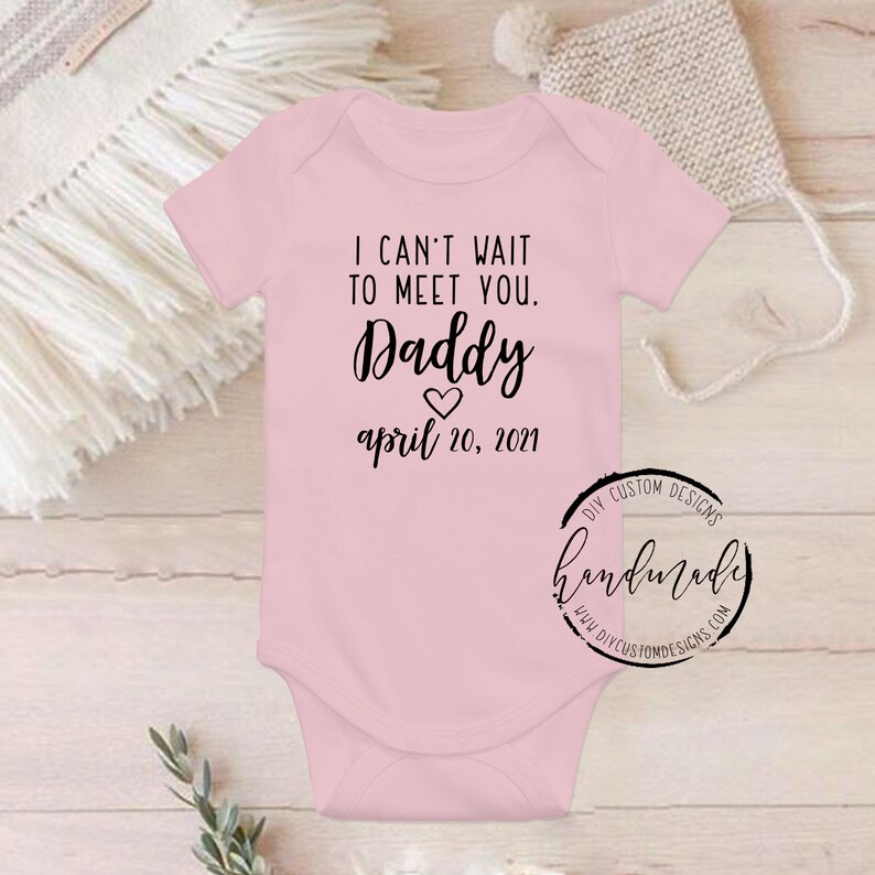 Daddy Reveal Onesie® Pregnancy Reveal Baby Announcement Etsy