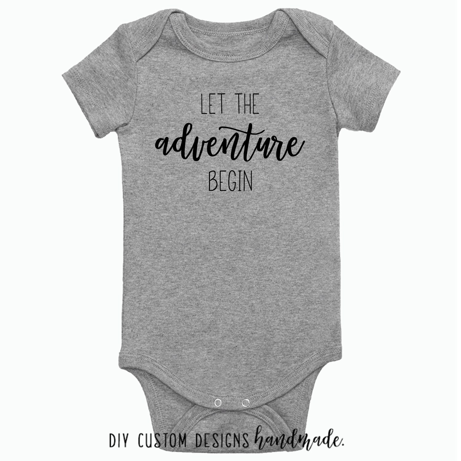 let the adventure begin onesie