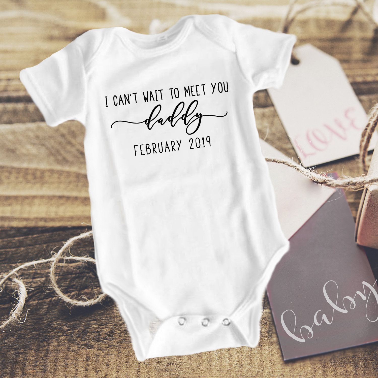 baby boy announcement onesie