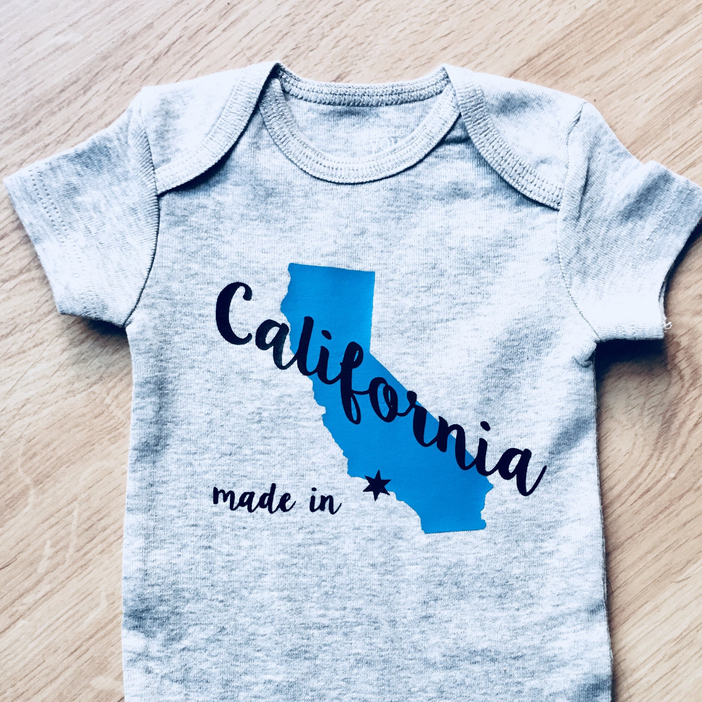 California Made Baby Announcement Onesies Baby Bodysuit California Made Baby Announcement Onesies Baby Bodysuit