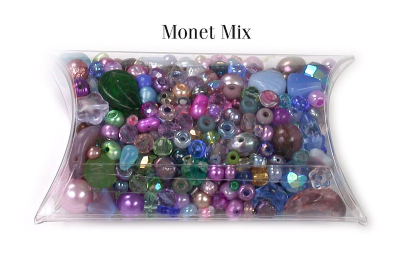 Glaspärlmixer Grupp 1 av 4: Säsongsblandningar. En behållare med glaspärlmix. Monet Mix