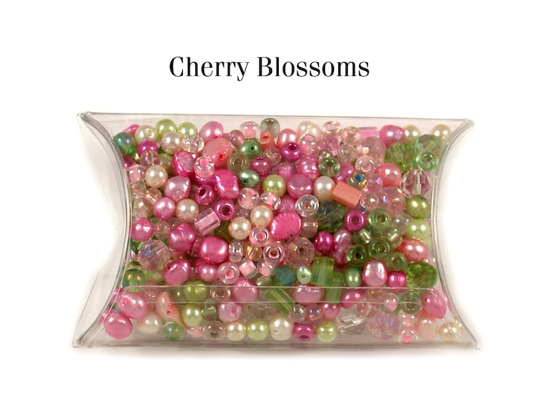 Glaspärlmixer Grupp 1 av 4: Säsongsblandningar. En behållare med glaspärlmix. Cherry Blossoms